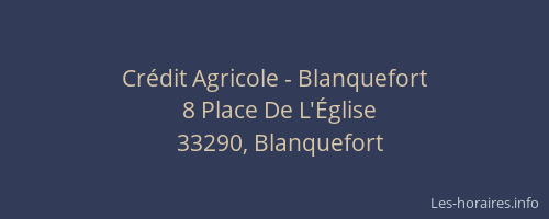 Cr&eacute;dit Agricole - Blanquefort