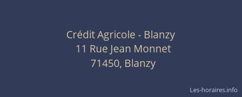 Cr&eacute;dit Agricole - Blanzy