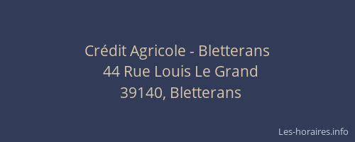 Crédit Agricole - Bletterans