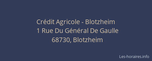 Cr&eacute;dit Agricole - Blotzheim