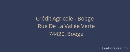 Crédit Agricole - Boëge