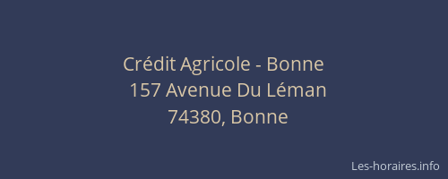 Cr&eacute;dit Agricole - Bonne