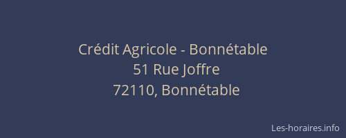 Cr&eacute;dit Agricole - Bonn&eacute;table
