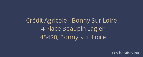 Crédit Agricole - Bonny Sur Loire