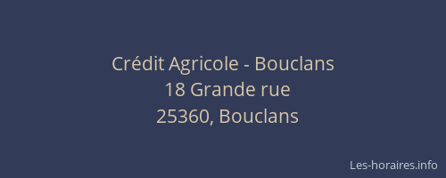 Crédit Agricole - Bouclans