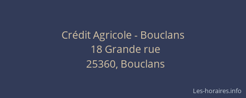 Cr&eacute;dit Agricole - Bouclans