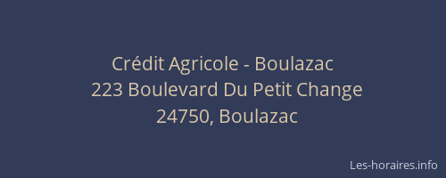 Cr&eacute;dit Agricole - Boulazac