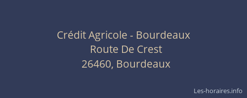 Crédit Agricole - Bourdeaux