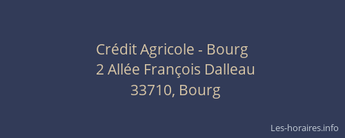Crédit Agricole - Bourg