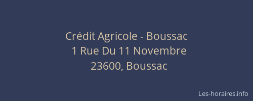 Crédit Agricole - Boussac