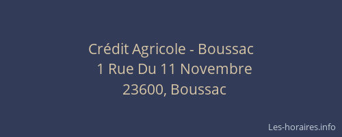 Cr&eacute;dit Agricole - Boussac