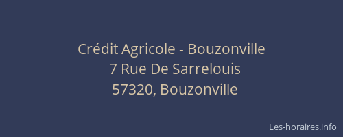 Cr&eacute;dit Agricole - Bouzonville