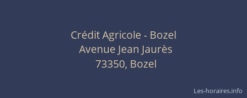 Crédit Agricole - Bozel