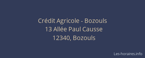 Crédit Agricole - Bozouls