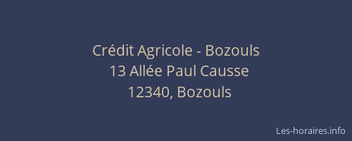 Cr&eacute;dit Agricole - Bozouls