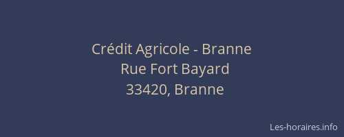 Crédit Agricole - Branne