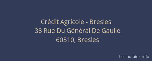 Cr&eacute;dit Agricole - Bresles