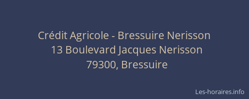 Cr&eacute;dit Agricole - Bressuire Nerisson