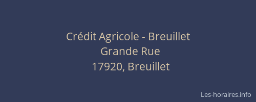 Crédit Agricole - Breuillet
