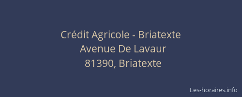 Crédit Agricole - Briatexte