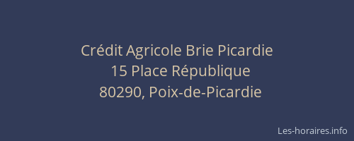 Cr&eacute;dit Agricole Brie Picardie