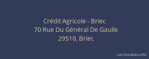 Cr&eacute;dit Agricole - Briec