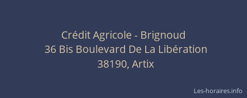 Cr&eacute;dit Agricole - Brignoud