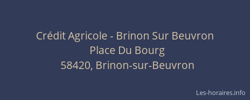 Crédit Agricole - Brinon Sur Beuvron