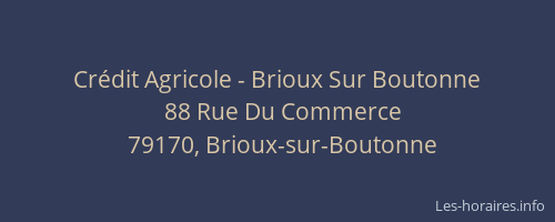 Crédit Agricole - Brioux Sur Boutonne