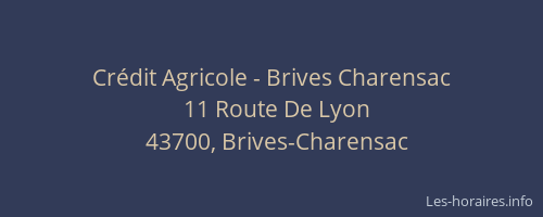 Crédit Agricole - Brives Charensac