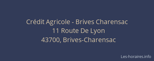 Cr&eacute;dit Agricole - Brives Charensac
