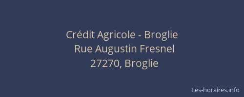 Crédit Agricole - Broglie