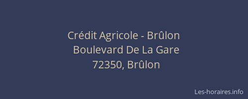 Cr&eacute;dit Agricole - Br&ucirc;lon