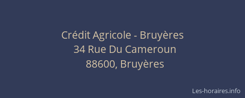 Crédit Agricole - Bruyères