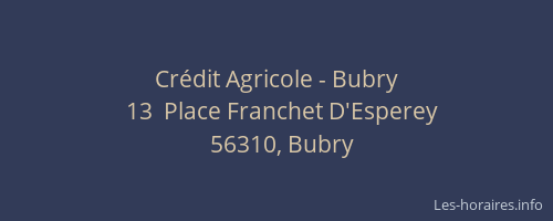 Crédit Agricole - Bubry