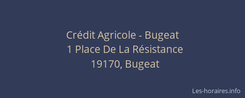 Crédit Agricole - Bugeat