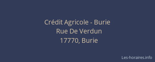Cr&eacute;dit Agricole - Burie
