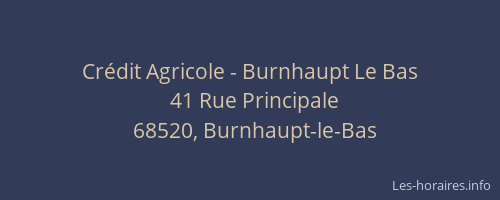 Cr&eacute;dit Agricole - Burnhaupt Le Bas