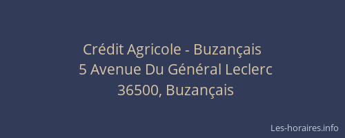Cr&eacute;dit Agricole - Buzan&ccedil;ais