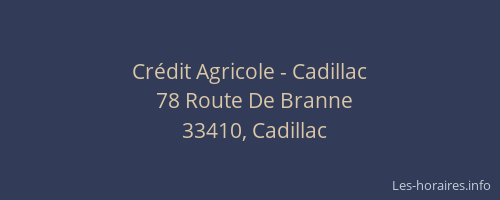 Crédit Agricole - Cadillac