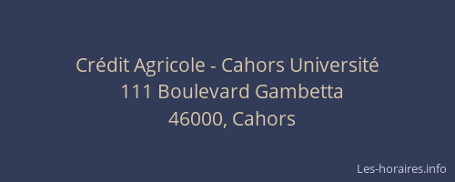 Crédit Agricole - Cahors Université
