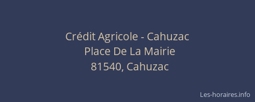 Cr&eacute;dit Agricole - Cahuzac
