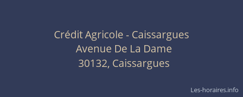 Cr&eacute;dit Agricole - Caissargues