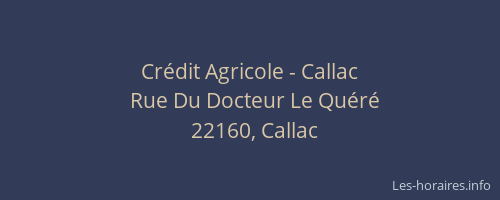 Crédit Agricole - Callac