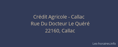 Cr&eacute;dit Agricole - Callac