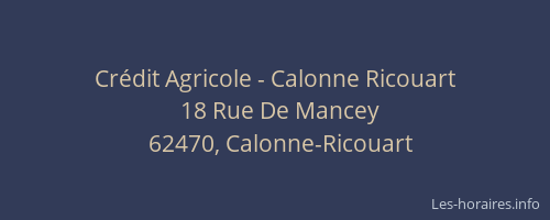 Crédit Agricole - Calonne Ricouart