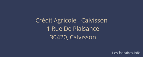 Crédit Agricole - Calvisson