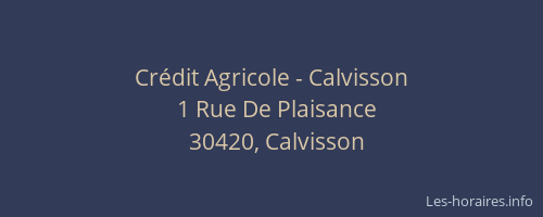 Cr&eacute;dit Agricole - Calvisson