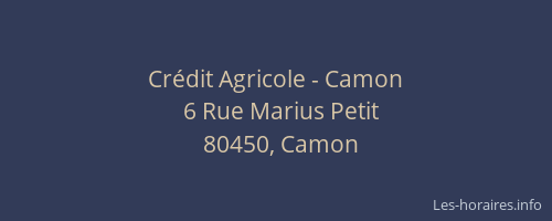 Cr&eacute;dit Agricole - Camon