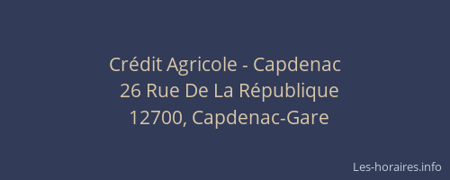 Crédit Agricole - Capdenac
